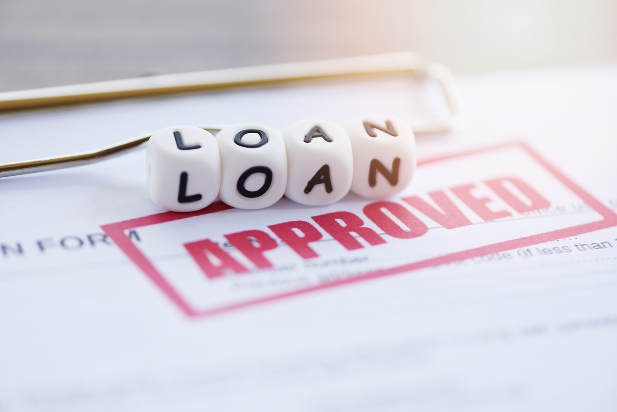 Loan approval / financial loan application form for lender and borrower for help investment bank estate